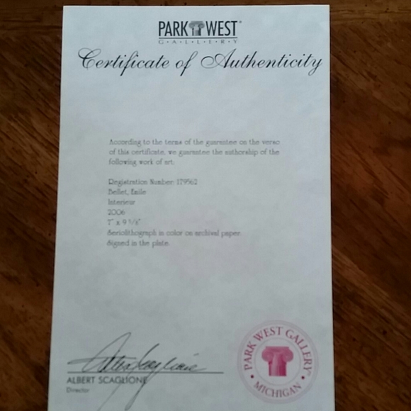 Emily Bellerose Seriolithigraph /Interieur - Picture 5 of 5